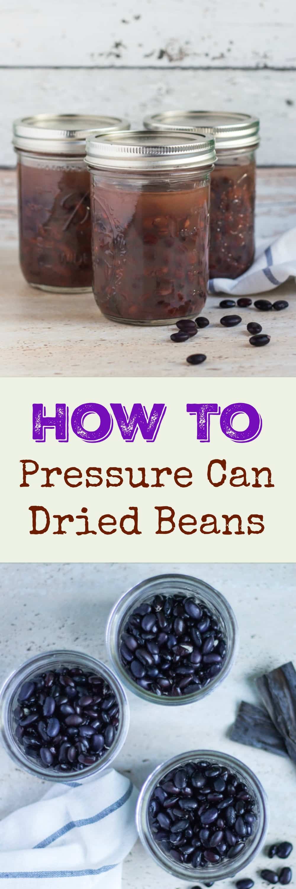 How do you pressure can dry beans?