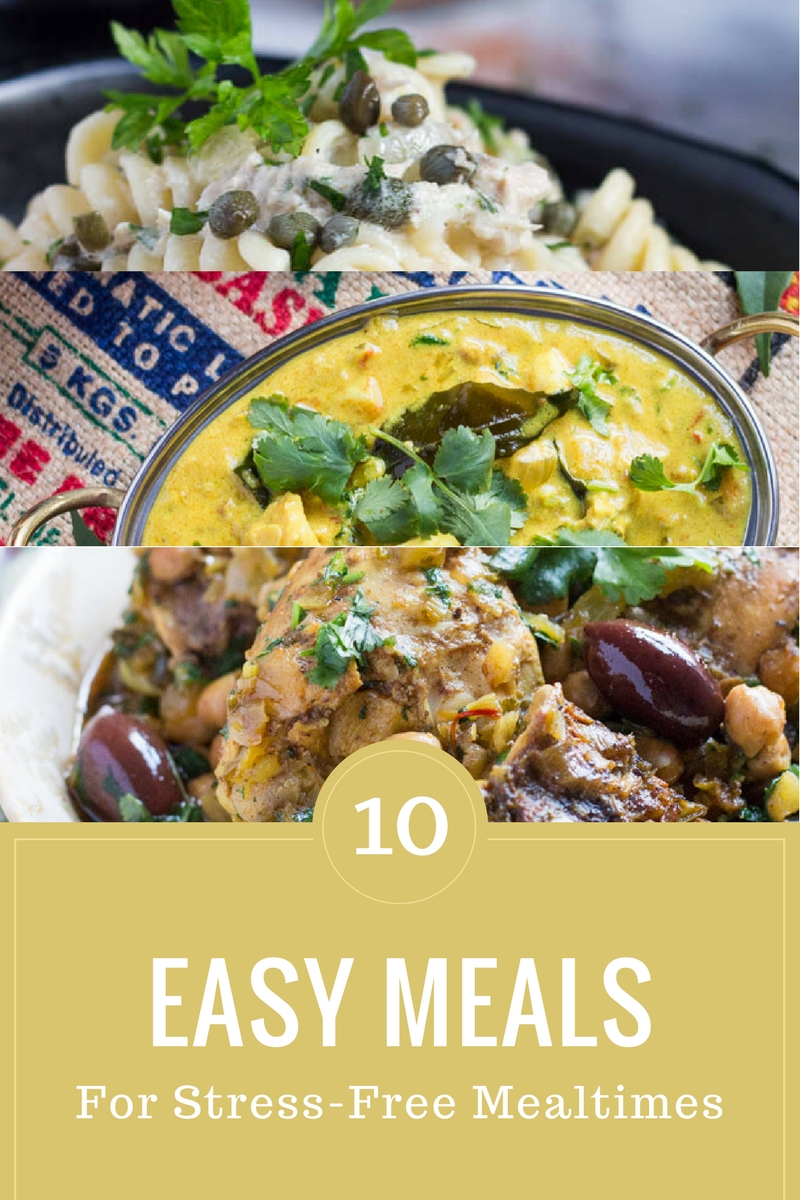 10 Easy Meals for Stress-free Weeknights. With these 10 easy recipes on hand, dinner need never be stressful again.