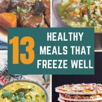 thumbnail image showing cropped collage of healthy freezer meals