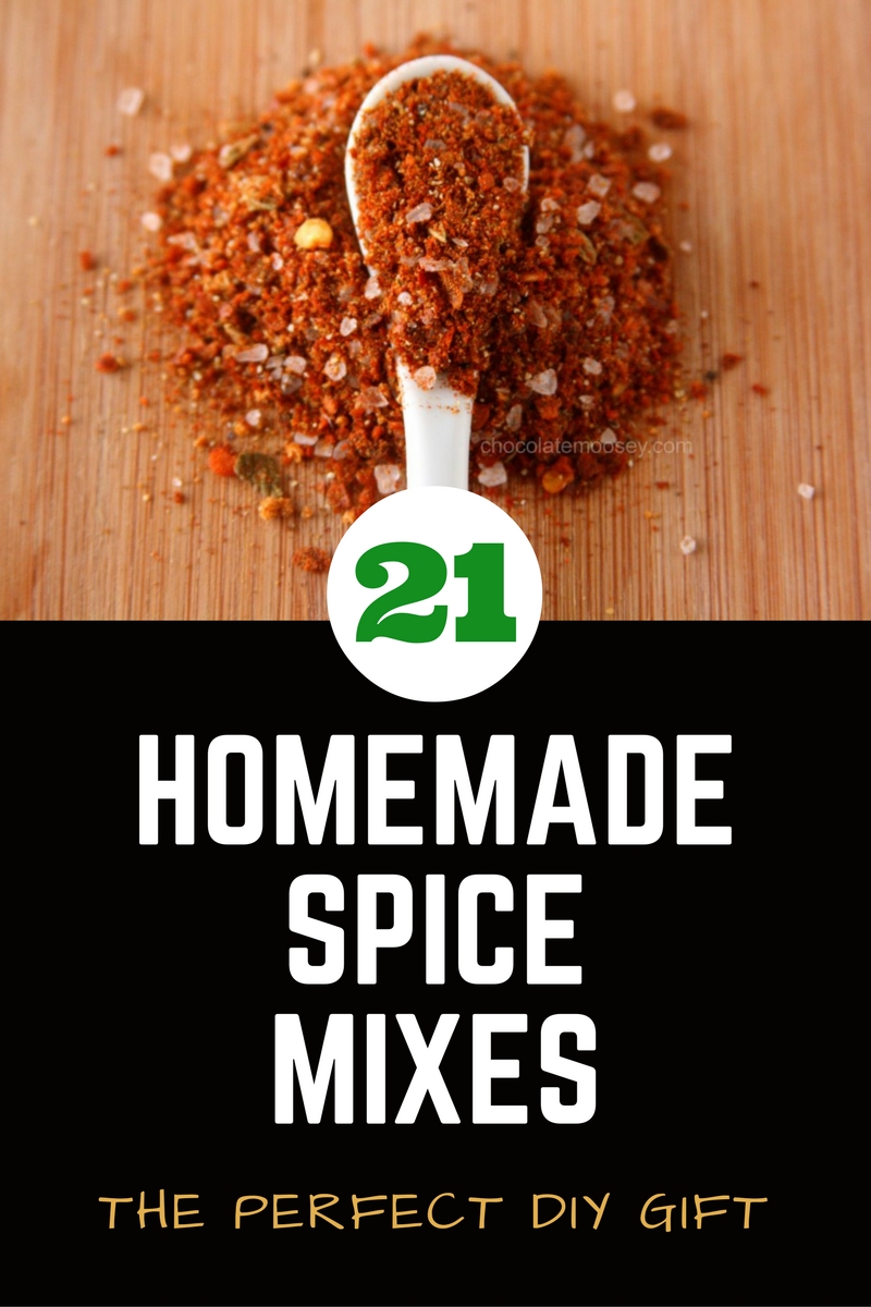21 Homemade Spice Mixes. The perfect last minute gift for the dedicated foodie. Quick & easy to make.