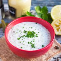 A Lighter Tartare Sauce. With yoghurt as the base, this sauce can be whipped up quickly using store cupboard ingredients.