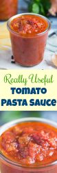 A Really Useful Tomato Pasta Sauce Recipe. With this sauce in your kitchen, you are never far from a quick meal. Make a batch, & then wonder how you ever did without it.