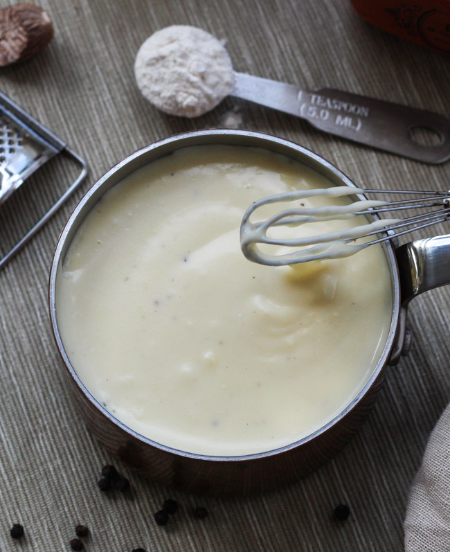 A Simple Bechamel {White} Sauce. This sauce ( also known as white sauce) is incredibly versatile and freezes brilliantly. | thecookspyjamas.com