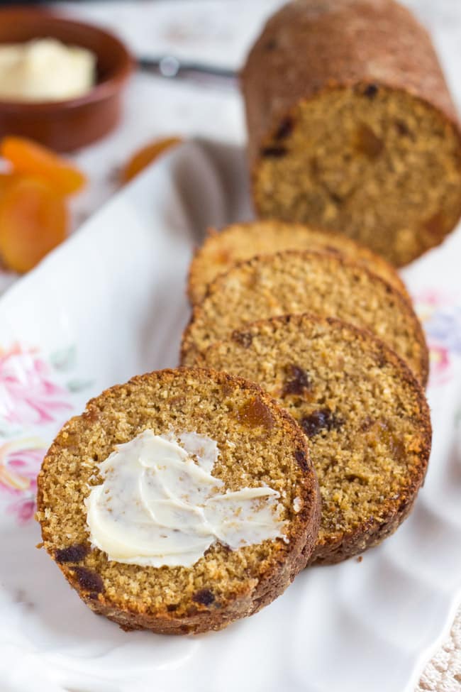 Wholemeal Apricot & Coconut Nut Loaf. Perfect for afternoon tea or tucked into lunchboxes.