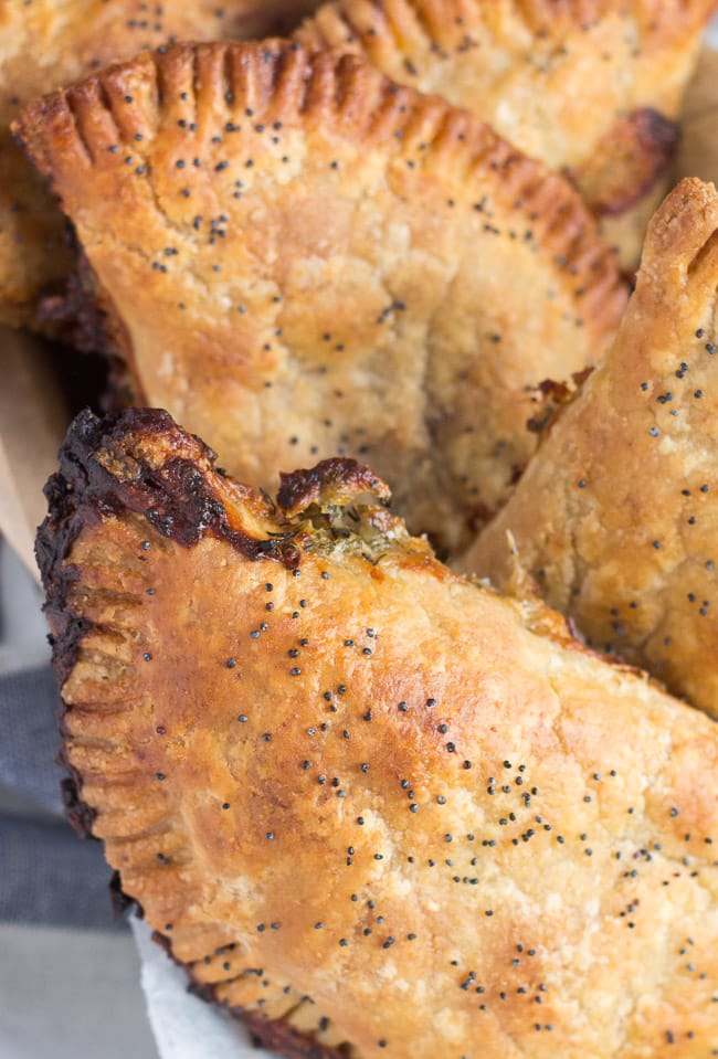 Broccoli, Blue Cheese and Walnut Hand Pies. A great savoury on-the-go snack.