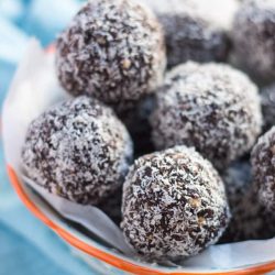 Chocolate Coconut Bliss Balls. A great use for coconut butter.
