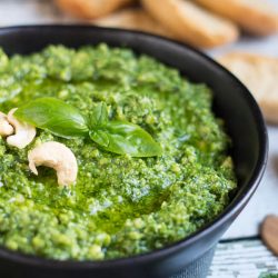 Chunky Spinach & Basil Dip. A super easy homemade dip that can be whipped up in just five minutes. You need never buy another dip again.