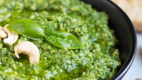 5 Minute Super Easy Chunky Spinach Basil Homemade Dip