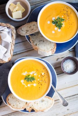 Easy Creamy Carrot Soup Recipe {The Nana Project}