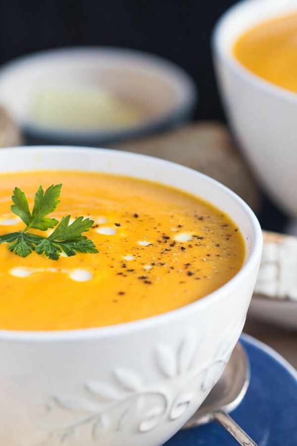 Easy Creamy Carrot Soup Recipe {The Nana Project}