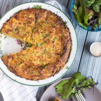 Crustless Zucchini Quiche. Quick to make, & a good way to use up an abundant zucchini crop. Great served hot or cold.