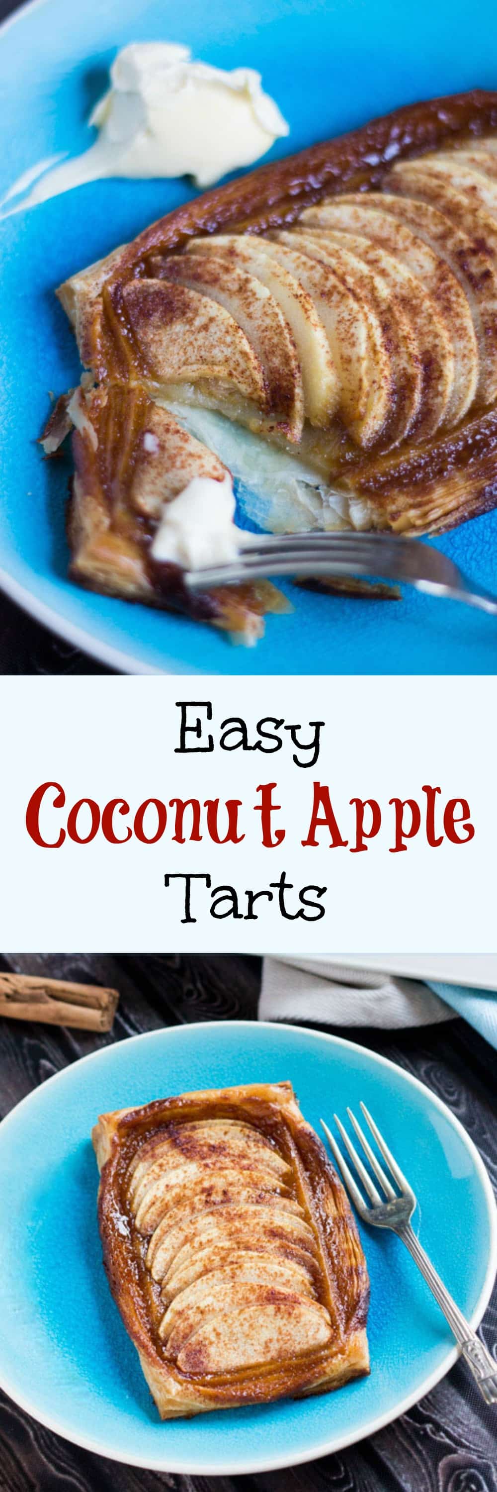 Easy Coconut Apple Tarts.  Simple to prepare in advance & great for entertaining. 