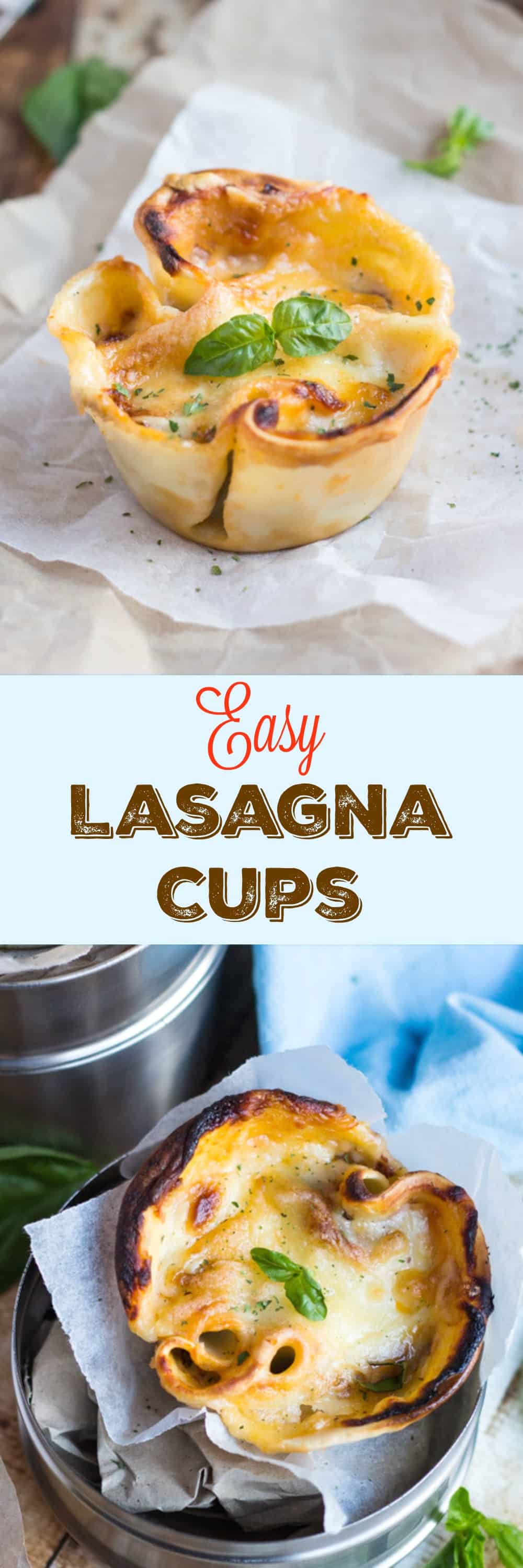 Easy Lasagna Cups. Great for tempting fussy eaters, and the perfect size for packing into school lunchboxes.