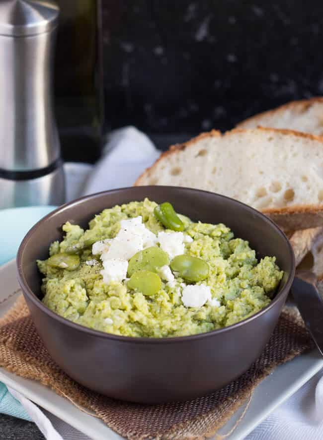 Feta & Broad Bean Dip. An extremely useful recipe, nutritious and with many uses.