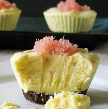 Finger Lime Ice Cream Cup Cakes. A new way to enjoy these native Australian fruit. | thecookspyjamas.com
