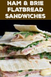 Ham & brie flatbread sandwiches pin 1