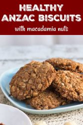 Pinterest image for healthy Anzac biscuits