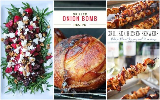 Healthy Weekly Meal Plan Week 21. Easy family dinner recipes sure to please everyone. Roasted beetroot salad, grilled chicken skewers, spiced pork chops & salmon with peach salsa. And pie.