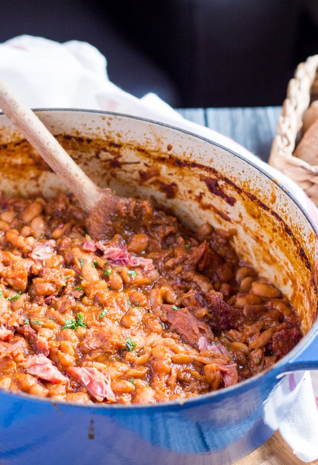 Homemade Baked Beans.  Once you've tasted these, you will never buy a tin again.