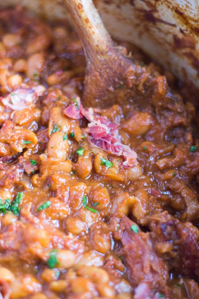 Homemade Baked Beans.  Once you've tasted these, you will never buy a tin again.