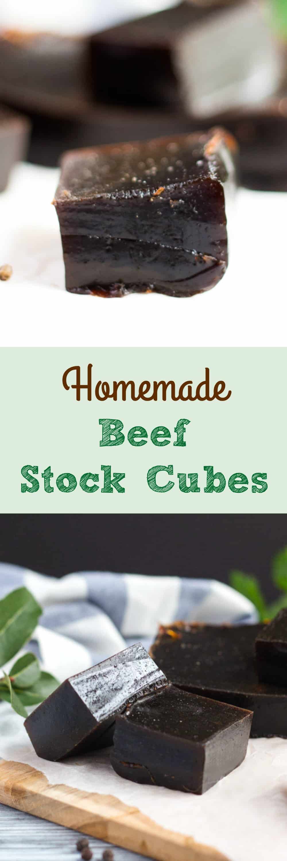 Homemade Beef Stock Cubes. Easy to make, and with a lot more beef (& a lot less additives) than any equivalent commercial variety.