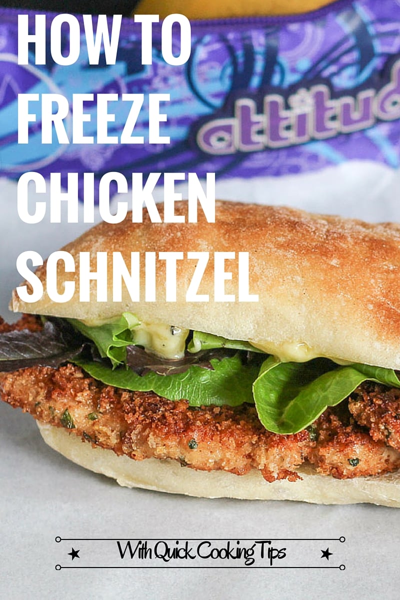 How To Freeze Chicken Schnitzel {with quick cooking tips}. Handy to have in the freezer for quick lunches or dinner. 