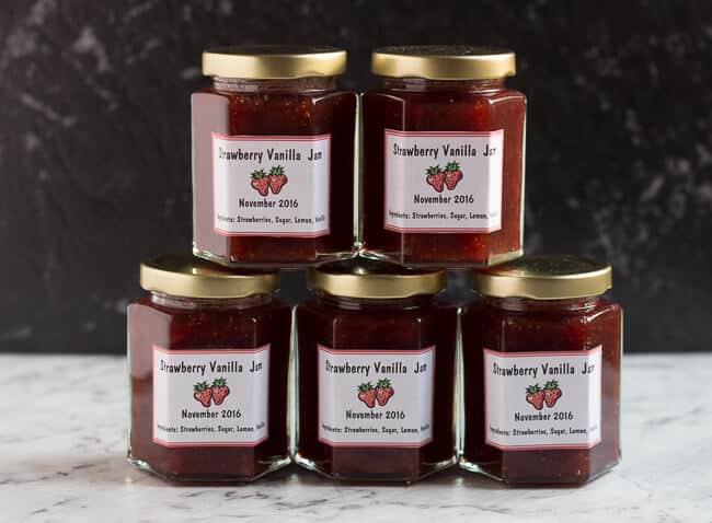 In My Kitchen February 2017. Strawberry & Vanilla jam