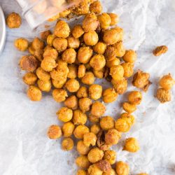 Indian Spiced Roasted Chickpeas are a great high fibre, high protein snack that is great for eating on the go.