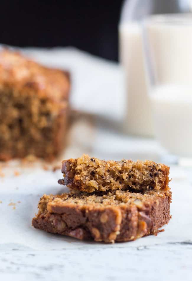 Kamut & Walnut Loaf Cake, which can be whipped up in 5 minutes in the food processor, is perfect to tuck into lunchboxes.