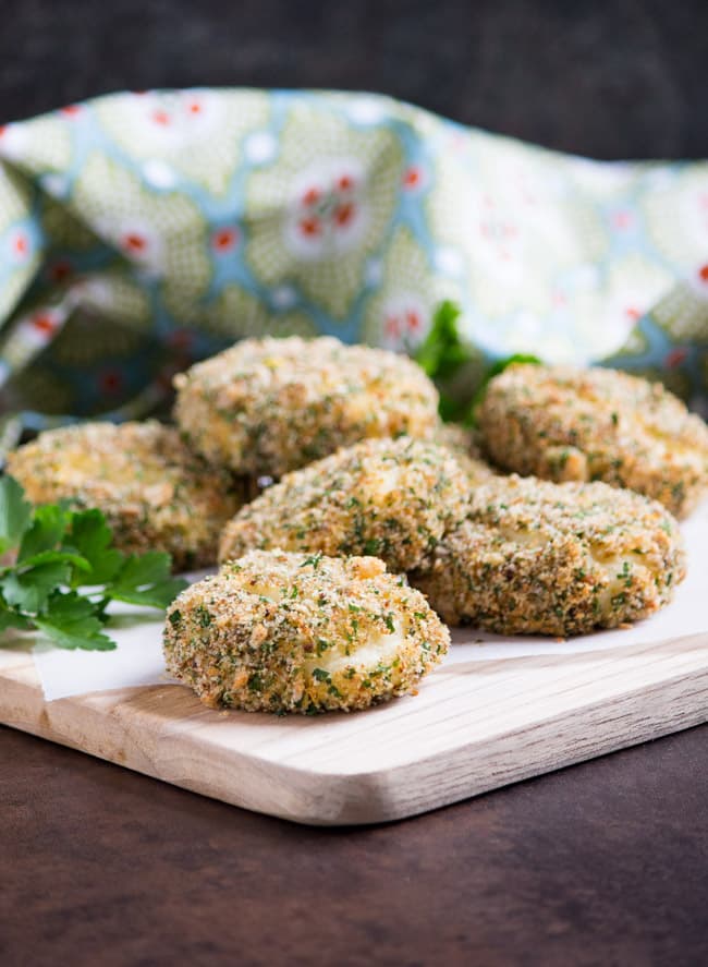 Leftover Mashed Potato Cakes.  A great use for excess mashed potato, but so good you might mash potatoes just to make them.  