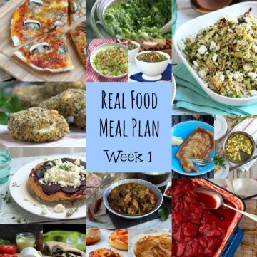 Real Food Meal Plan Week 1 | thecookspyjamas.com