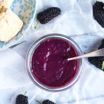 Mulberry Curd. Great for spreading on scones, filling crepes or swirling through yoghurt.