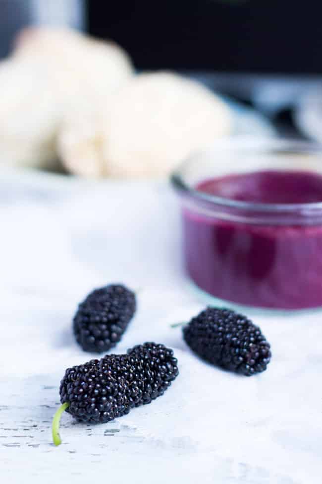 Mulberry Curd. Great for spreading on scones, filling crepes or swirling through yoghurt.