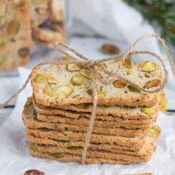 Pistachio, Lemon & Rosemary Biscotti. Keep a loaf of this biscotti dough in the freezer & never be caught without a gift again.