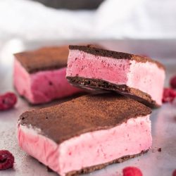 Raspberry & Chocolate Ice Cream Sandwiches. Have you ever thought of making your own ice cream sandwiches? They are actually very easy, and by making your own you get to dictate the flavour.