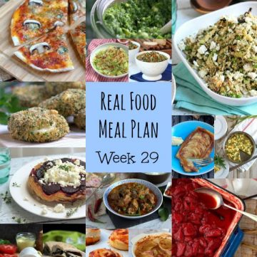 Real Food Meal Plan. Includes lemon tuna pasta, roasted fish, broccoli & ricotta souffle, and a green chicken curry.