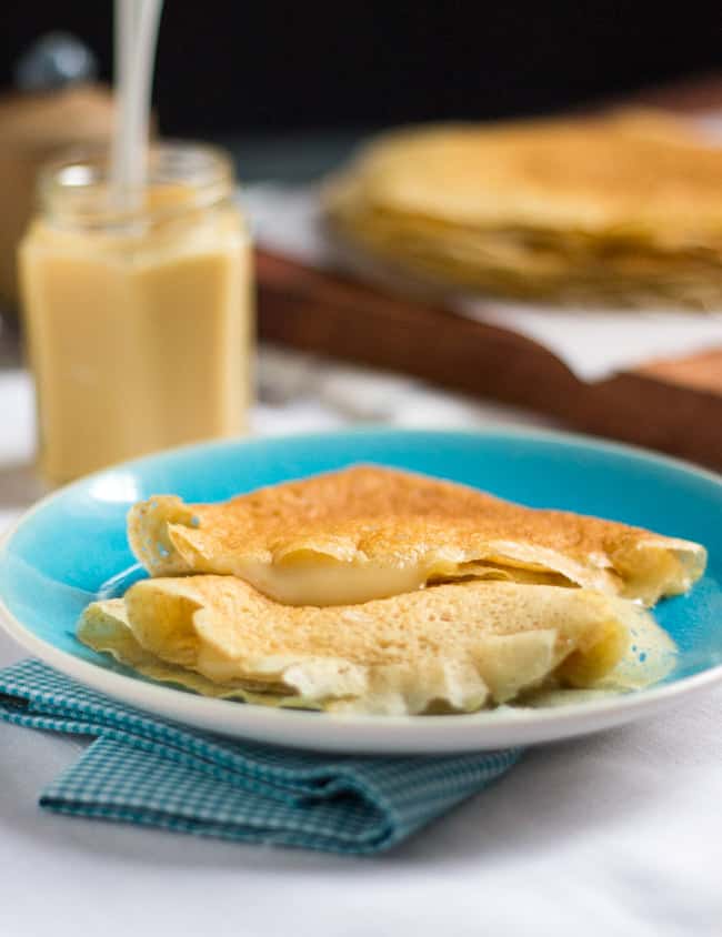 Really Simple (and Useful) Barley Crepes.  Handy to have in the freezer for emergency dinners or a speedy dessert.