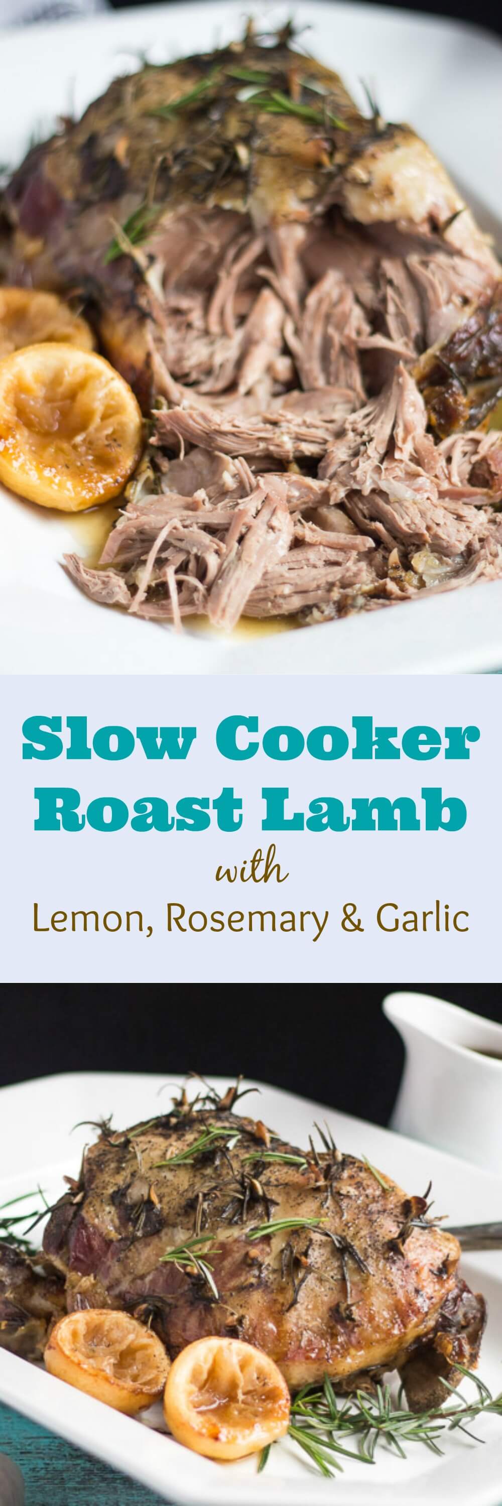 Easy Slow Cooker Leg of Lamb with Rosemary & Garlic