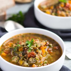 Slow Cooker Vegetable Soup. Pour a bag of soup mix into the slow cooker to create this thick & hearty slow cooker vegetable soup.