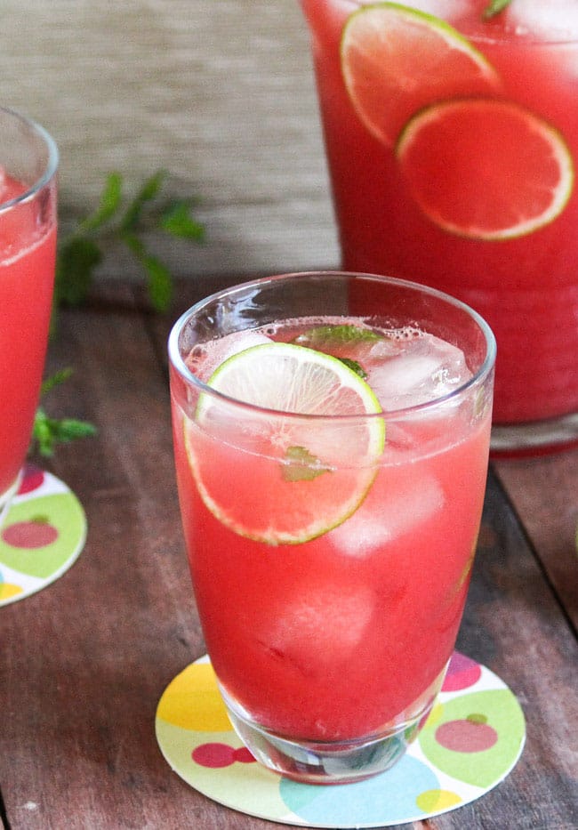 Watermelon & Mint Aguas Frescas. A huge pitcher of this thirst-quencher will cool you down on a hot summer's day.